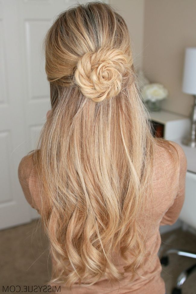 Fishtail Braid Flower | Missy Sue Pertaining To Most Popular Braids And Flowers Hairstyles (Photo 3 of 15)