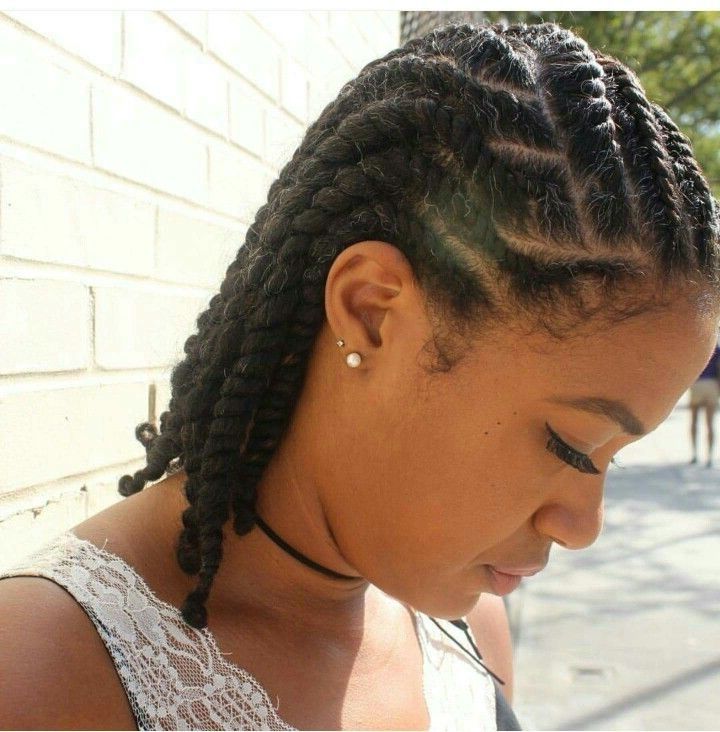 Flat Twist … | Black Hairstyles | Pinterest | Flat Twist, Natural Throughout Most Current Reverse Flat Twists Hairstyles (Photo 6 of 15)