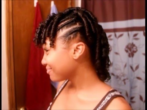 Flexi Rod Mohawk Hair Tutorial + Flat Twists! – Youtube Regarding Recent Curly Mohawk With Flat Twisted Sides (View 11 of 15)