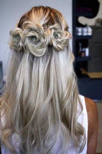 Flower Braid Wedding Hairstyle For The Bride #2039815 – Weddbook In Newest Braids And Flowers Hairstyles (Photo 11 of 15)