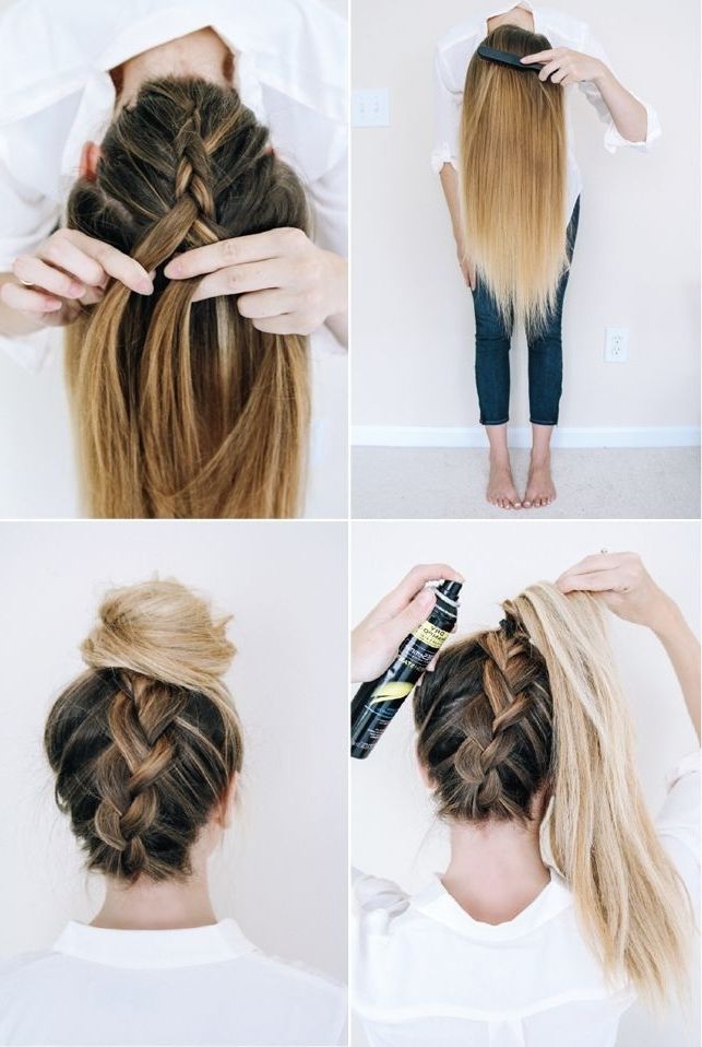 Follow This Tutorial For An Easy Upside Down Braid. Via Brit + Co For Most Current Braided Everyday Hairstyles (Photo 13 of 15)