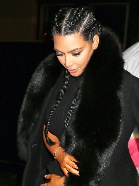 Get Braid! 17 Of Your Favourite Stars Rocking Plaits Or Dreadlocks Inside Most Recently Kim Kardashian Braided Hairstyles (View 13 of 15)