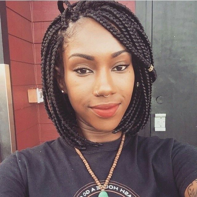 Get The Look: Bob Box Braids! | The Kink And I In Newest Cleopatra Style Natural Braids With Beads (View 10 of 15)