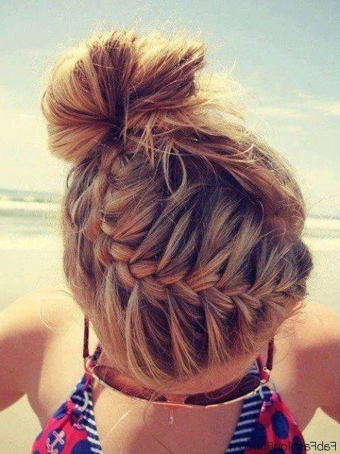 Hair: Upside Down French Braid Bun Hairstyle Tutorial | Hair Pertaining To Most Recently Upside Down French Braid Hairstyles (Photo 10 of 15)