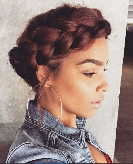 Halo Braid … | Natural Hairstyles | Pinte… Regarding Most Recently Thick Halo Braid Hairstyles (View 7 of 15)