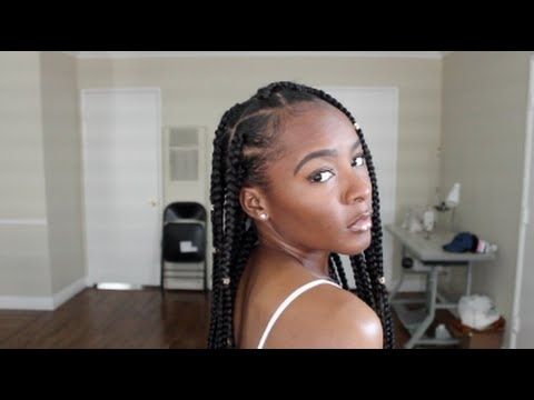 How To: Diy 2 Hour Jumbo Box Braids – Youtube With Most Current Two Extra Long Braids (Photo 14 of 15)