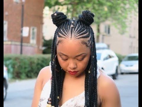 How To Do An [ #ethiopian Hairstyle ] – Fulani Braids – Youtube Pertaining To 2018 Classic Fulani Braids With Massive Ivory Beads (Photo 13 of 15)