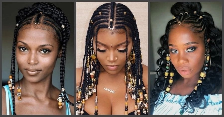How To Do Fulani Braids With Crochet ? Naija.ng Regarding Most Up To Date Youthful Fulani Crown With Horizontal Braids (Photo 2 of 15)