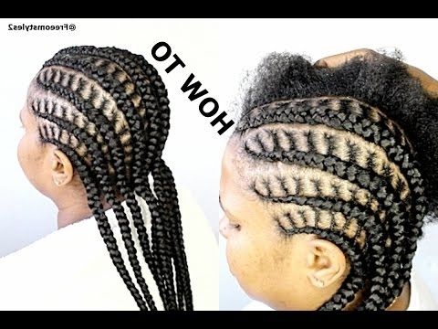 How To Do Simple Cornrow Braids – Youtube | Cerkos App Within Newest Zig Zag Braided Hairstyles (View 14 of 15)