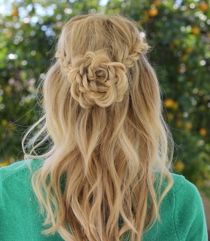 How To: Flower Braid – Youtube Pertaining To Best And Newest Braids And Flowers Hairstyles (Photo 1 of 15)