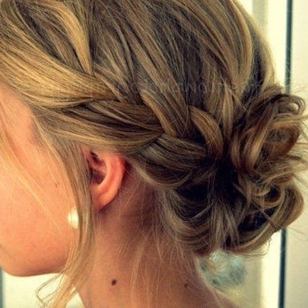 How To: French Braid Into Messy Bun. (View 14 of 15)