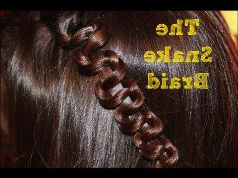 How To : Hairstyle – The Snake Braid – Youtube Inside 2018 Snake Braids Hairstyles (View 9 of 15)