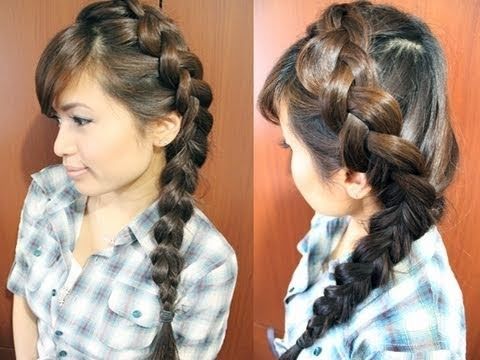 How To: Side Dutch Braid Hairstyle For Medium Long Hair Tutorial In Most Current Side Braid Hairstyles For Medium Hair (View 12 of 15)