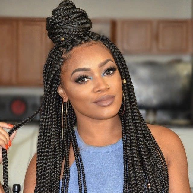 How To Wash And Care For High Porosity Hair After Box Braids – Black With Regard To Newest Long Braids For Black Hair (Photo 9 of 15)