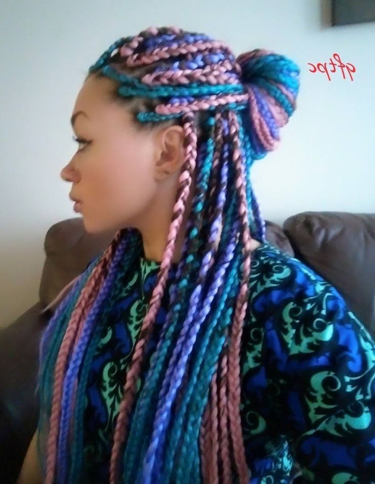 Featured Photo of The 15 Best Collection of Multicolored Jumbo Braid Hairstyles