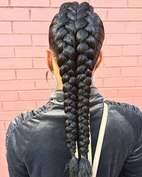 Jumbo French Braid | Fashion | Pinterest | French Braid, Black Girls Inside Most Popular Braided Hairstyle With Jumbo French Braid (View 7 of 15)