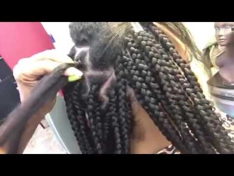 Jumbo Part Box Braids To Save Time – Youtube Within Most Recently Bold Triangle Parted Box Braids (Photo 14 of 15)