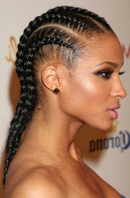 Large Scalp Braids | Hair Crown Styling | Pinterest | Locs, Black Inside Most Recently Braided Hairstyles To The Scalp (View 2 of 15)