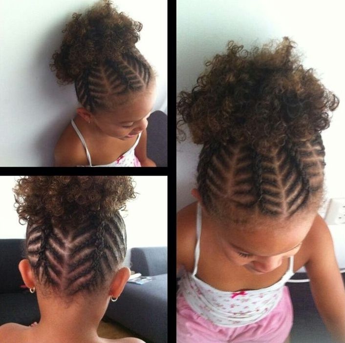 Little Black Girl Hairstyles | 30 Stunning Kids Hairstyles In Current Mixed Braid Updo For Black Hair (View 10 of 15)