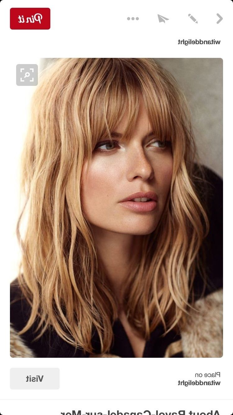 Medium Fine Hair Bangs … | Hair | Pinterest | Fine Hair Bangs With Regard To Most Recent Cropped Tousled Waves And Side Bangs (Photo 8 of 15)