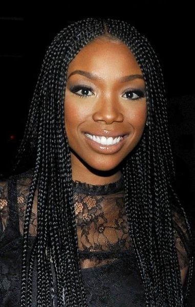 Middle Part Box Braids | Classic Box Braid Hairstyles | Pinterest Regarding Most Up To Date Middle Part Braided Hairstyles (View 13 of 15)