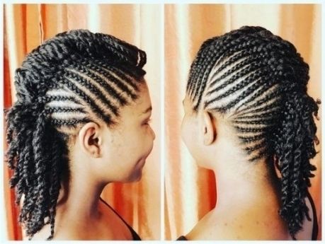 Mohawk Braid Hairstyles, Black Braided Mohawk Hairstyles For Box In With Regard To Most Current Box Braids And Cornrows Mohawk Hairstyles (View 5 of 15)