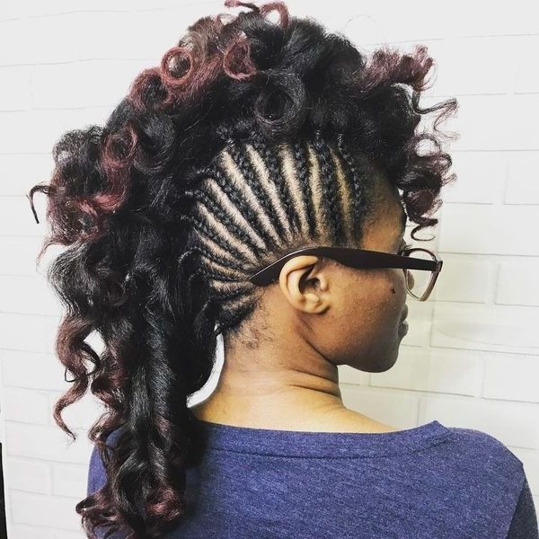 Mohawk Braid Hairstyles, Black Braided Mohawk Hairstyles Inside Most Current Cornrows Mohawk Hairstyles (Photo 10 of 15)