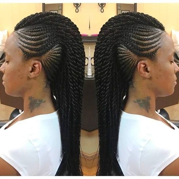 Mohawk Braid Hairstyles : Styling Hairstyle 2018 – Styling Hairstyle Pertaining To Most Popular Black Braided Mohawk (View 11 of 15)