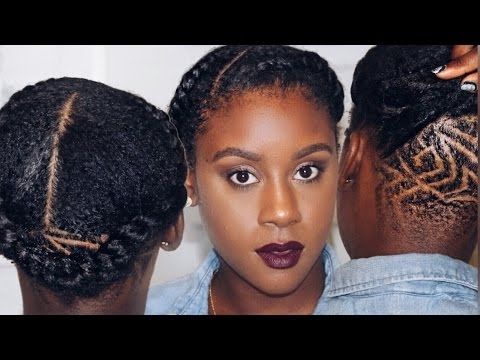 Natural Hair Undercut French Braid Protective Style Tutorial – Youtube Within 2018 Braided Hairstyles With Undercut (Photo 15 of 15)