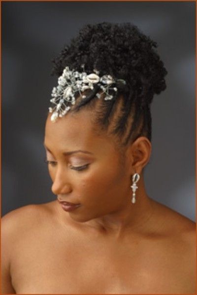 Natural Wedding Hairstyles For Black Women Curly Bun | Chipless Fashion Throughout Most Current Cornrows Hairstyles For Wedding (View 10 of 15)