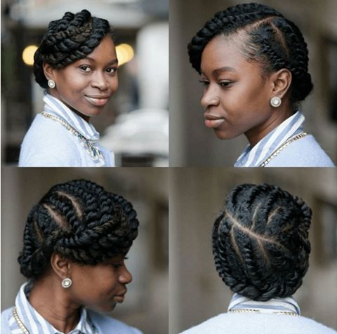 Neat Protective Style Twisted Updo Ig:@sashabasha2 For Most Recent Jumbo Double Twisted Updo (View 8 of 15)
