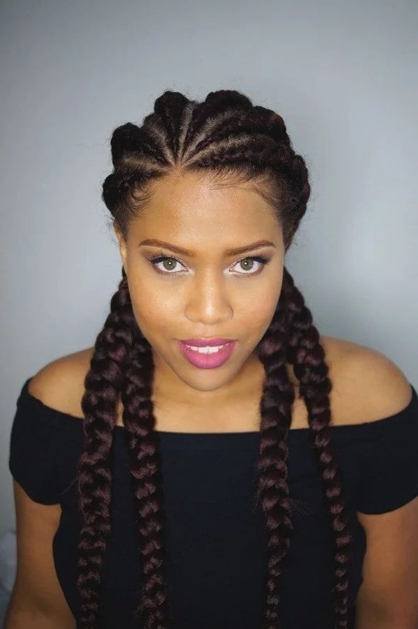 Nigerian Hairstyles For Round Faces ? Naija.ng For Best And Newest Cornrows Hairstyles For Square Faces (Photo 12 of 15)