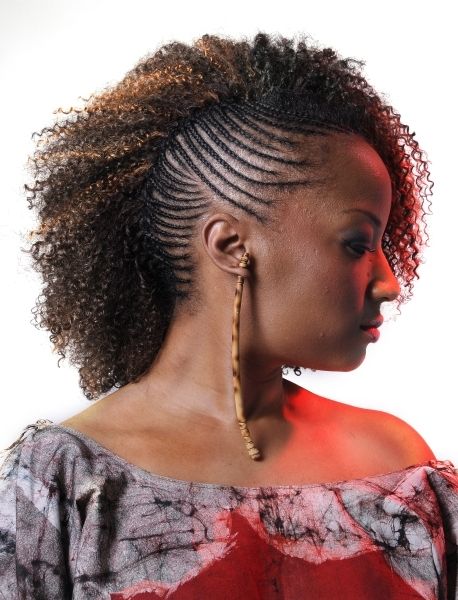 One Side Cornrows Braided Hairstyle – Thirstyroots: Black Hairstyles Intended For Most Current Cornrows Hairstyles To The Side (View 9 of 15)