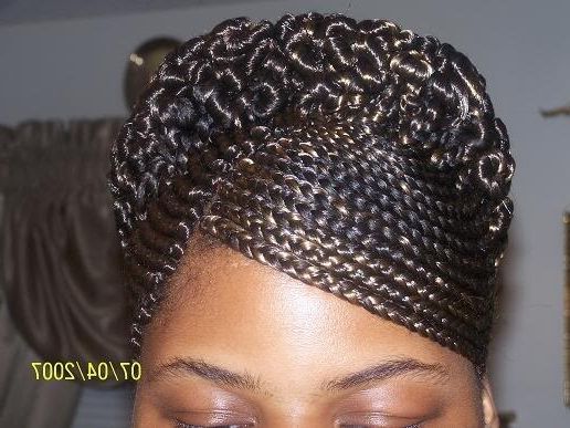 Photo Gallery Pertaining To Newest Cornrows Hairstyles With Swoop (Photo 7 of 15)