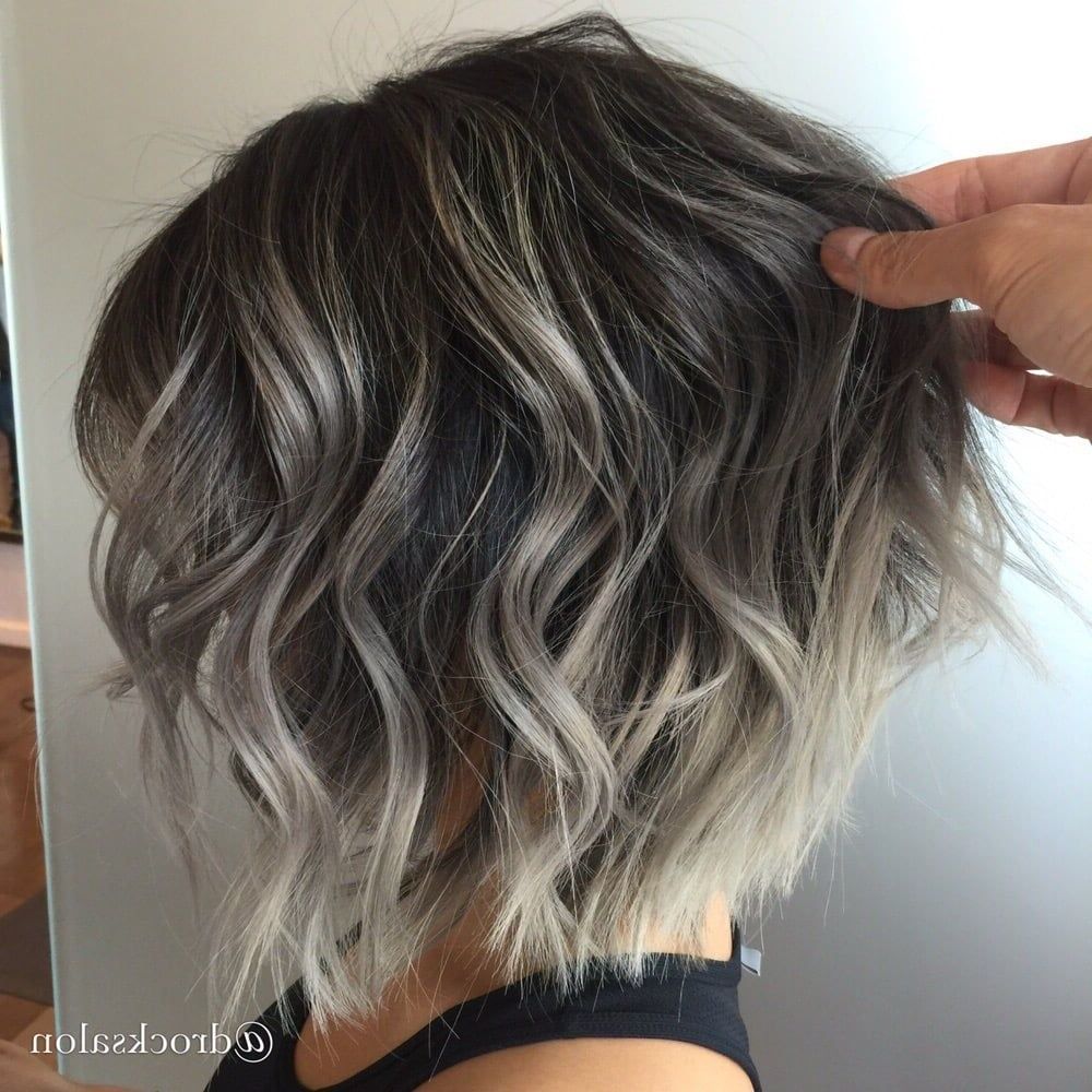 Photo Of D Rock Salon – Fairfax, Va, United States. Silver Balayage Throughout Most Recently Reverse Gray Ombre For Short Hair (Photo 10 of 15)