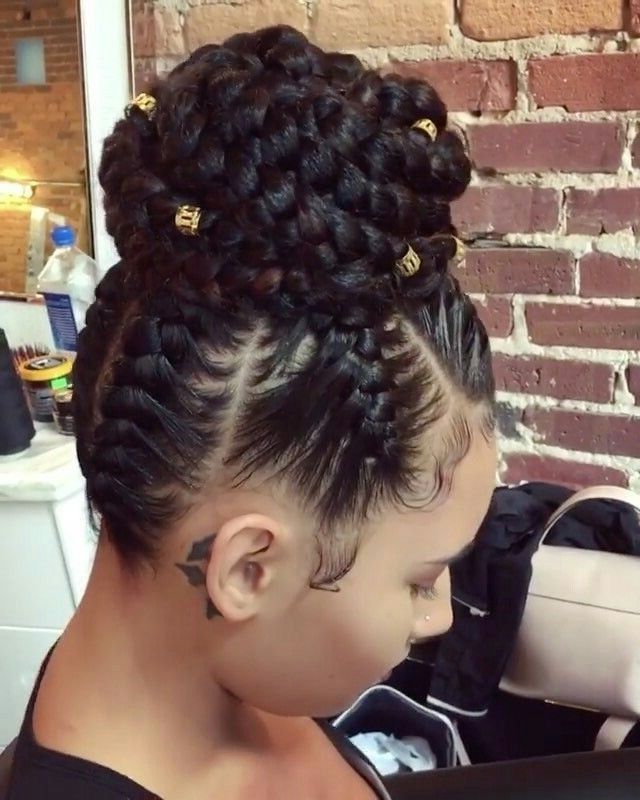 Pinbetty Butler On Goddess Braids | Pinterest | Hair Style Intended For Most Recent Braided Hairstyles Into A Bun (Photo 1 of 15)