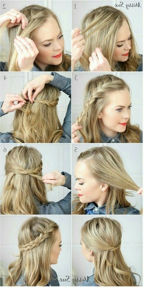 Pinchristi Gustafson On Father Daughter Dance | Pinterest For Recent Quick Braided Hairstyles For Medium Length Hair (Photo 11 of 15)