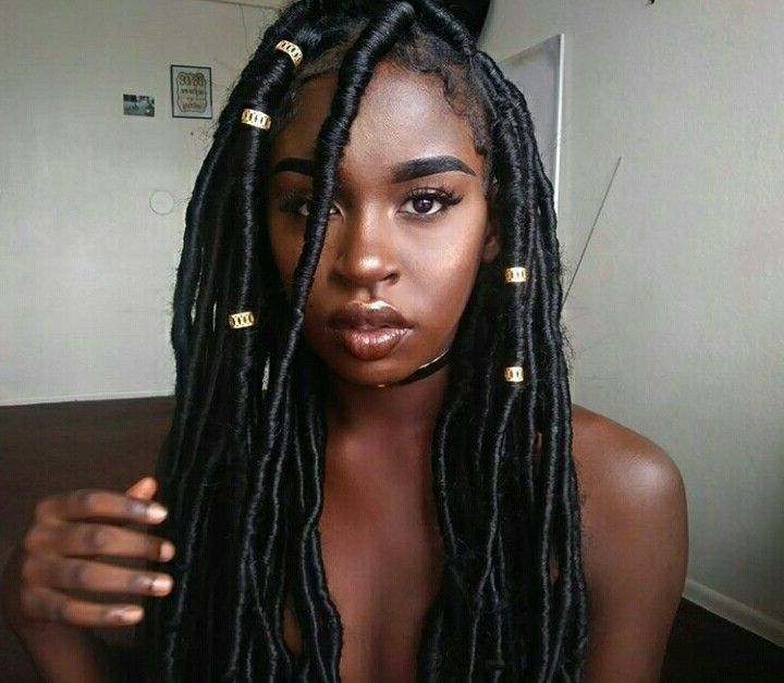 Pinshanice Ritchie On Hair | Pinterest | Locs, Faux Locs And Inside Latest Ebony Braided Hairstyles (View 2 of 15)