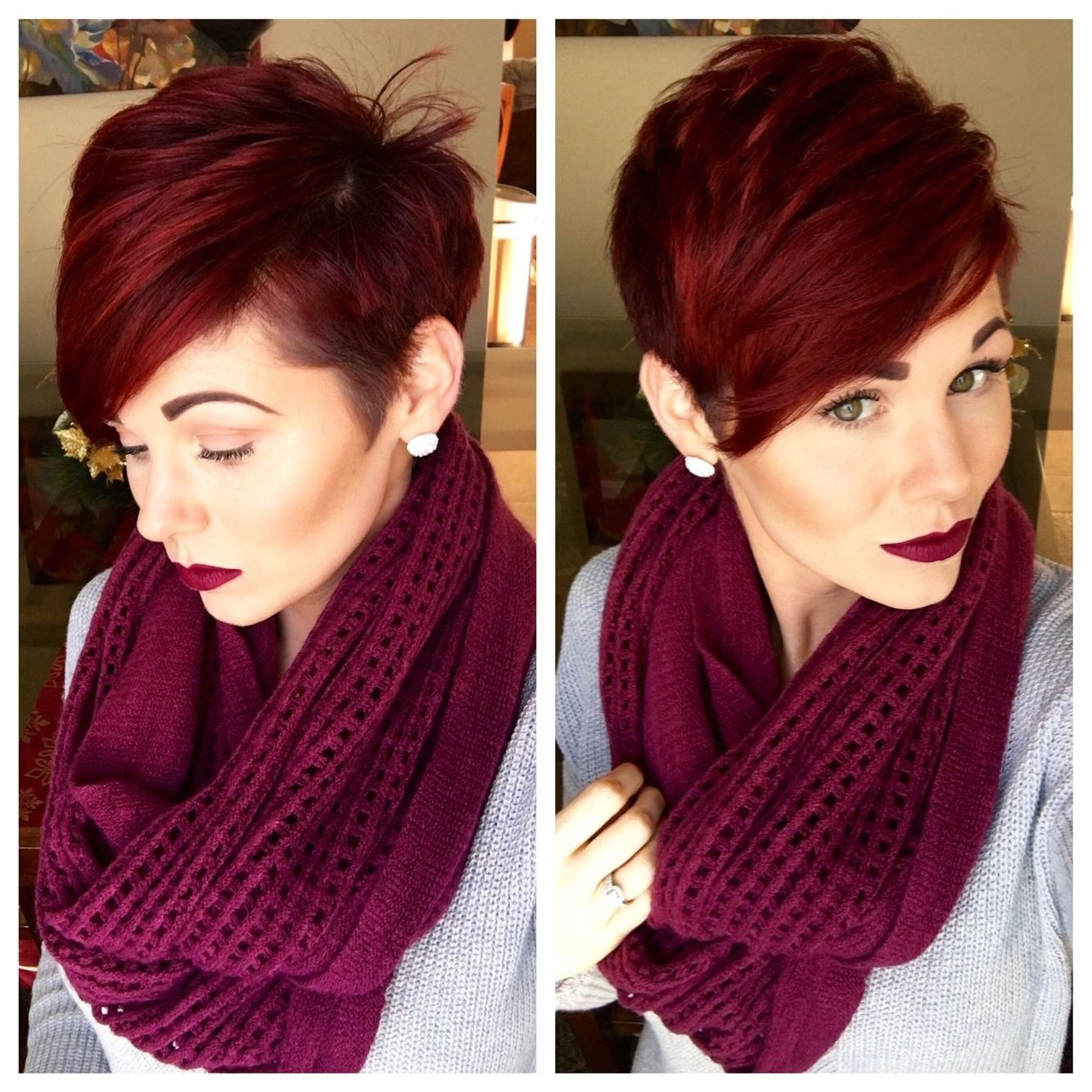 Pixie Cut And Red Violet Hair | Hairstyles/inspiration | Pinterest With Most Current Shaggy Pixie Haircuts In Red Hues (View 3 of 15)