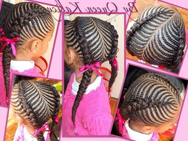 Pretty Cornrow Style African American Natural Protective Nature With Most Up To Date Cornrows Hairstyles For Kids (Photo 3 of 15)
