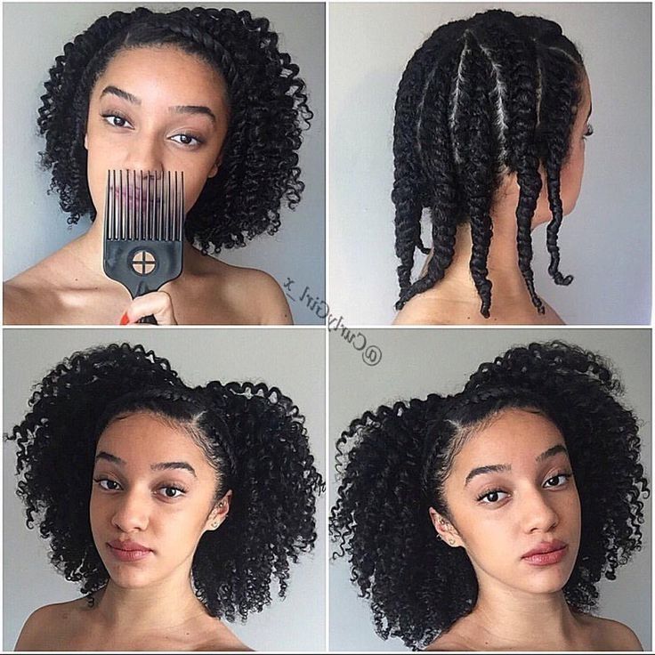Protective Natural Hair Styles On Instagram: “by @curlygirl X Twist With Regard To Best And Newest Flat Twists Into Twist Out Curls (View 8 of 15)
