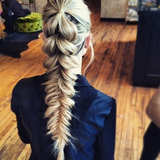 Pull Through Combo Braid With Most Recent French Braid Pull Back Hairstyles (Photo 11 of 15)