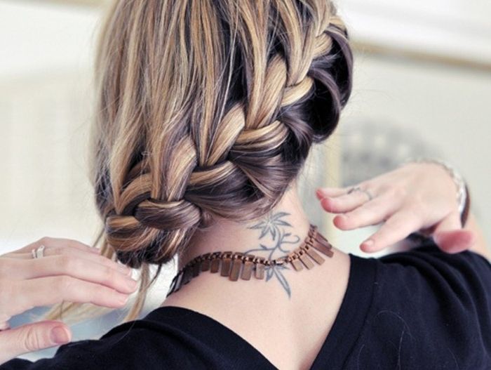 Quirky Two Tone Diagonal Braid For Spring /fall | Styles Weekly Within Newest Diagonal Two French Braid Hairstyles (View 14 of 15)