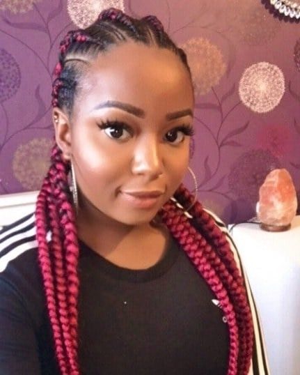 Red Braids: 8 Fiery Hairstyles That'll Add A Pop Of Colour To Your Mane For 2018 Red Cornrows Hairstyles (Photo 5 of 15)