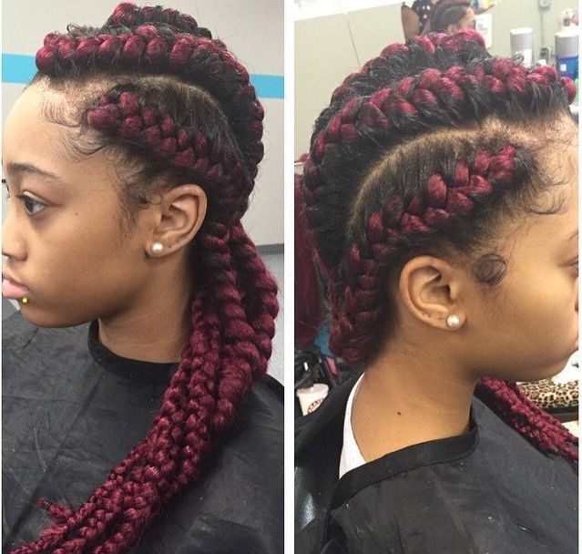 Red Cornrow Braids With Weave Braids Easy Of Cornrow Ponytail With Regarding Most Current Red Cornrows Hairstyles (View 12 of 15)