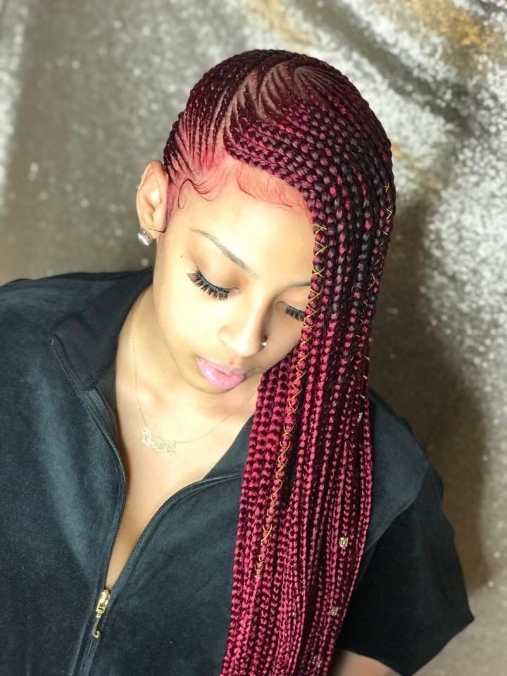 Featured Photo of 15 Collection of Red Cornrows Hairstyles