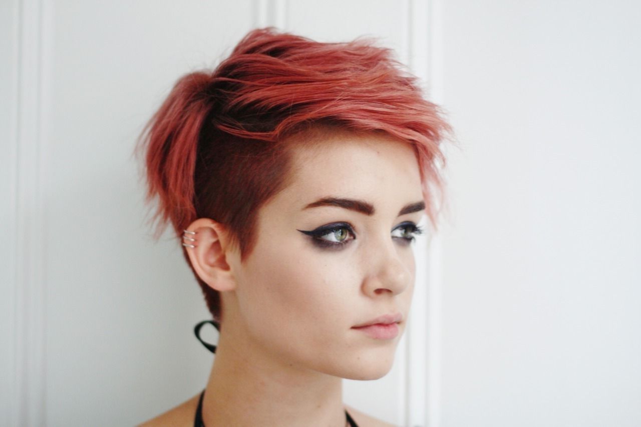 Red Short Hair W/ Undercut 2 | Pixie & Hawks | Pinterest | Red Intended For Current Chick Undercut Pixie Hairstyles (View 8 of 15)