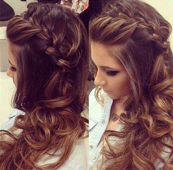 Romantic French Braid With Curls – The Prettiest Romantic Hairstyles For Most Recent French Braid Hairstyles With Curls (Photo 8 of 15)
