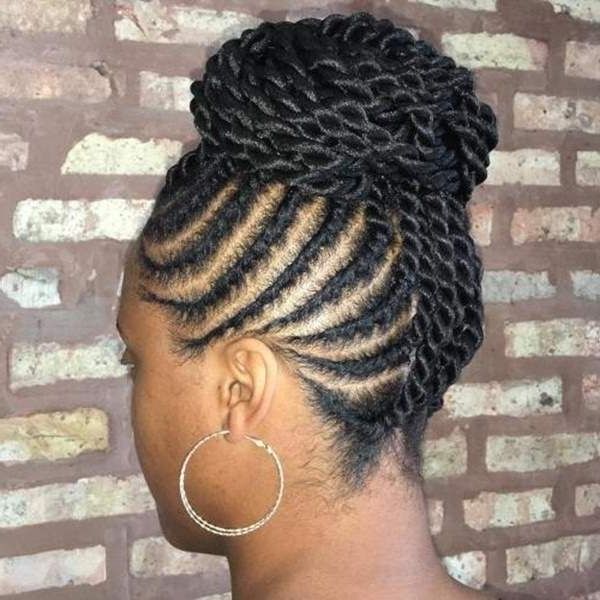 Seize Your Hair Moment With 101 Twist Braids! – Reachel With Regard To Latest Cornrows With High Twisted Bun (Photo 14 of 15)