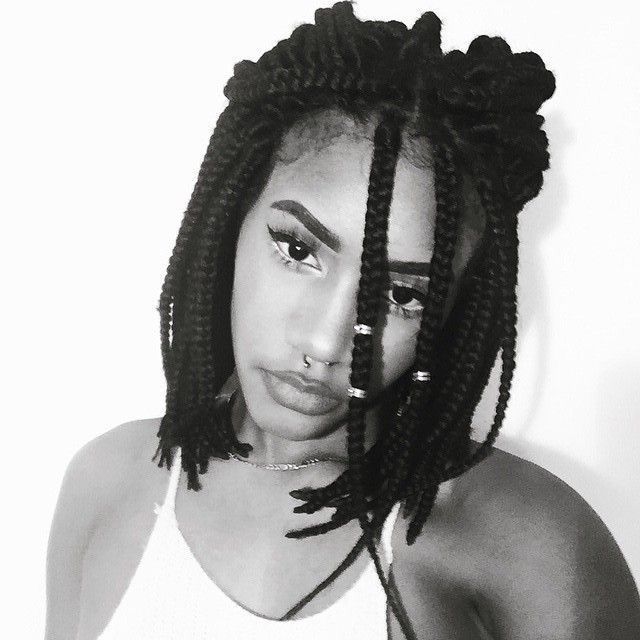 Short Box Braids … | Yarn Loc… Within Most Recently Cornrows Hairstyles With White Color (Photo 10 of 15)